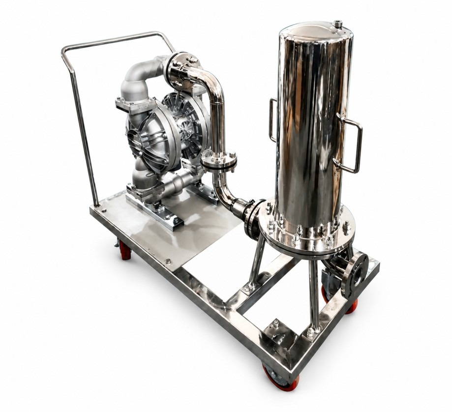 Trolley skid mounted filtration sysytem