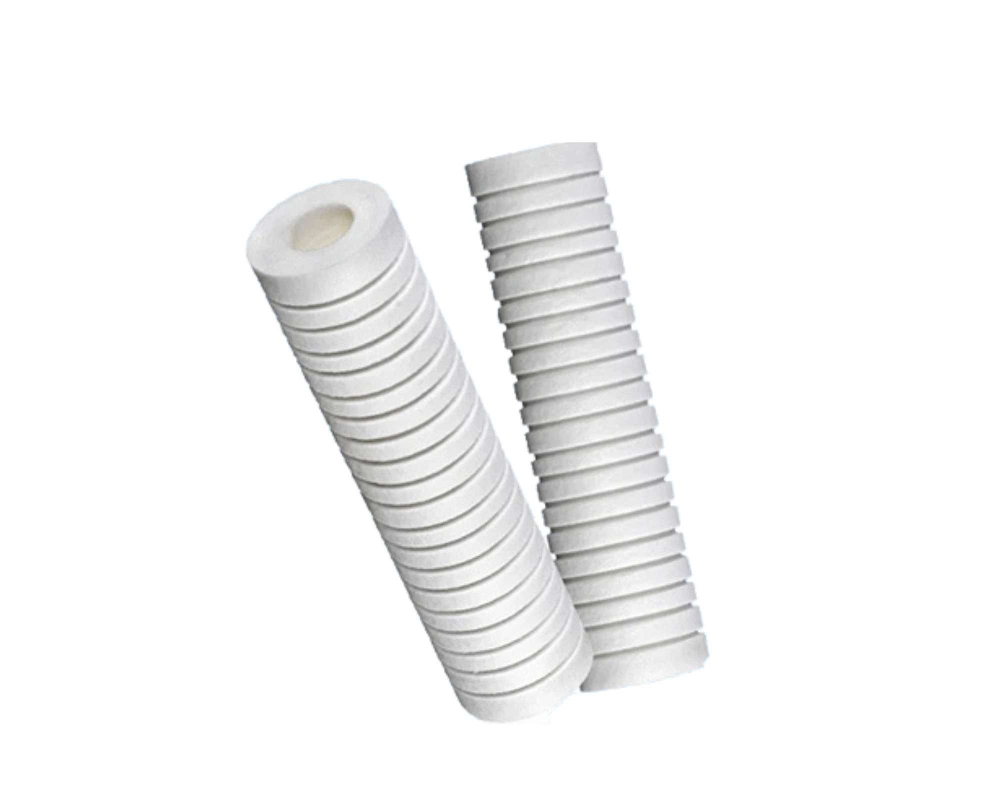 Spun bond grooved filter cartridges