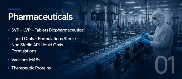 Sectors in pharmaceutical manufacturing